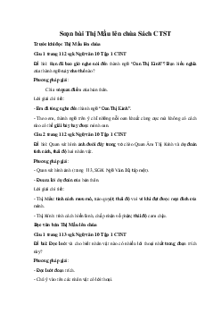 Soạn bài Thị Mầu lên chùa Ngữ Văn 10 Sách Chân Trời Sáng Tạo