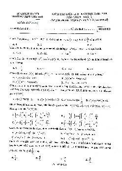 Đề kiểm tra giữa kì 2 Toán 12 năm 2018 – 2019 trường Việt Đức – Hà Nội