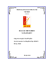 Báo cáo thí nghiệm Lý thuyết mạch 1 năm 2020 | Đại học Bách Khoa Hà Nội