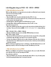 Cân bằng phản ứng sau NO2 + O2 + H2O → HNO3 - Hóa học 11