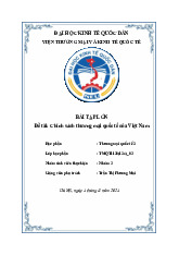 Chính Sách Thương Mại Quốc Tế Việt Nam | Môn Thương mại quốc tế - Đại học Kinh Tế Quốc Dân