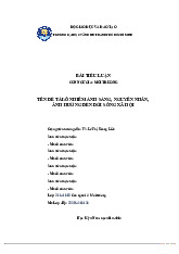 Tiểu luận Ô NHIỄM ÁNH SÁNG VÀ ẢNH HƯỞNG ĐẾN ĐỜI SỐNG XÃ HỘI - VH  môn Môi trường và con người - Trường Đại học Văn Hiến.