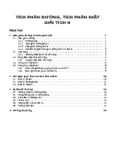 Đề cương môn giải tích - Trường Đại học bách khoa - Đại học đà nẵng