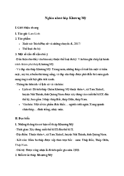 Soạn văn 6:  Nghìn năm tháp Khương Mỹ | Ngữ văn 6 | Kết nối tri thức