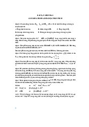 Bài tập chương 3: Cân bằng trong hóa học phân tích - Hóa đại cương | Đại học Bách Khoa, Đại học Đà Nẵng