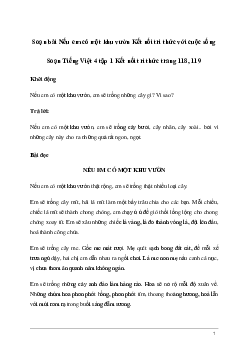 Soạn bài Đọc: Nếu em có một khu vườn | Kết nối tri thức