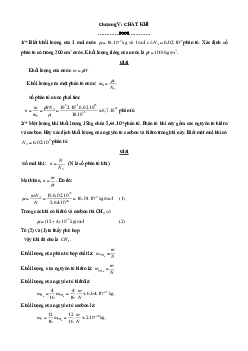 Bài tập Vật lý lớp 10 - Chất khí