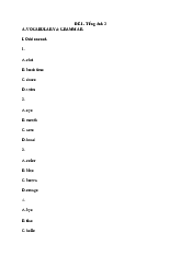 Tài liệu tổng hợp đề thi Tiếng Anh 3- mã 1