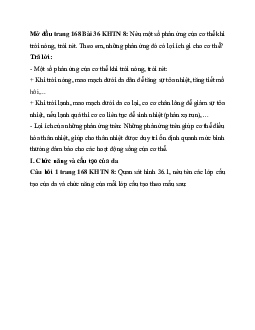 Giải Khoa học tự nhiên 8 bài 36: Da và điều hòa thân nhiệt ở người | Cánh diều