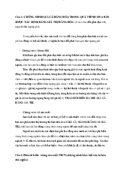 Đề cương giữa kỳ môn Kinh tế chính trị Mác - Lênin