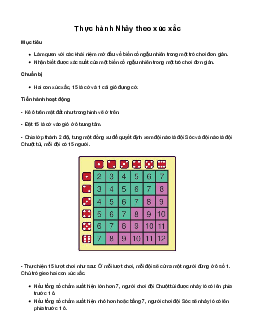 Giải Toán 7 Bài 3: Hoạt động thực hành và trải nghiệm: Nhảy theo xúc xắc | Chân trời sáng tạo