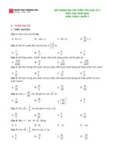 Đề cương học kì 1 Toán 7 năm 2025 – 2026 trường Ngôi Sao Hoàng Mai – Hà Nội