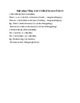 Ngữ pháp Tiếng Anh 3 Global Success Unit 14