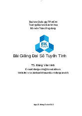 Bài giảng Đại số tuyến tính - Giải tích 1 | Trường Đại học Bách khoa Thành phố Hồ Chí Minh