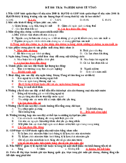 Bài tập trắc nghiệm kinh tế vi mô