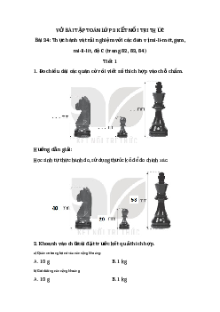 Giải VBT môn Toán 3 - Bài 34: Thực hành và trải nghiệm với các đơn vị mi-li-mét, gam, mi-li-lít, độ C | Kết nối tri thức
