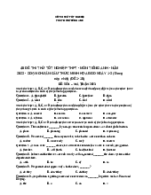 40 Đề thi thử tốt nghiệp THPT - Môn Tiếng Anh - Năm 2023 - Soạn chuẩn cấu trúc minh họa BGD ngày 1-3 (ĐỀ 1-10) | Tài liệu Tiếng Anh THPT