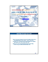 Tổng quan về quản lý dự án môn Công nghệ thông tin | Trường Đại học Thủy Lợi