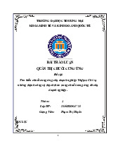 Quản Trị Chuỗi Cung Ứng VinFast | Bài thảo luận Quản Trị Chuỗi Cung Ứng