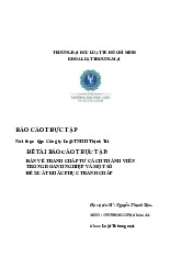 Đề tài báo cáo thực tập: Bàn về tranh chấp tư cách thành viên trong doanh nghiệp và một số đề xuất khắc phục tranh chấp môn Pháp luật thương mại - Đại học Luật Thành phố Hồ Chí Minh