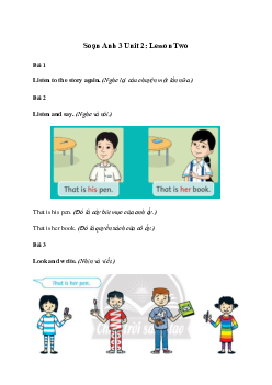 Giải Tiếng Anh lớp 3 Unit 2: Lesson Two | Family and Friends