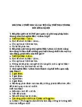 TRIẾT HỌC TRẮC NGHIỆM | Môn Triết học Mác-lênin - Học Viện Ngân Hàng