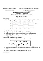 Đề thi hết môn HKI năm 2019-2020 Môn Mạch số | Đại học Cần Thơ