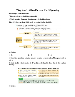 Giải Unit 3 Speaking | Tiếng Anh 11 Global Success