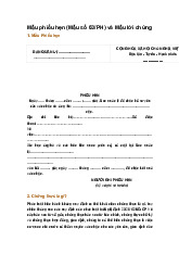 Mẫu phiếu hẹn (Mẫu số 63/PH) và Mẫu lời chứng