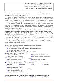 Đề Kiểm Tra Giữa Học Kỳ 2 Anh Văn 12 (Có Đáp Án, Đề 4)