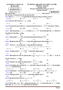 Đề thi hsg toán 12 tỉnh quảng nam 2019 có đáp án