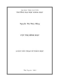 Cực trị hình học – Nguyễn Thúy Hằng