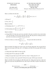 Đề chọn học sinh giỏi tỉnh Toán 9 năm 2024 – 2025 sở GD&ĐT Bình Thuận