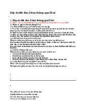 Đáp án Mô đun 2 Học thông qua Chơi - Hoạt động trải nghiệm 5