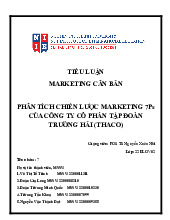 Phân Tích Chiến Lược Marketing 7Ps của THACO AUTO | Tiểu luận Marketing căn bản