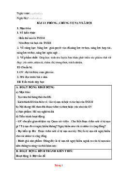 Giáo án môn GDCD Lớp 8 Năm Học 2022-2023