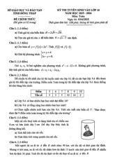 Đề tuyển sinh lớp 10 môn Toán năm 2025 – 2026 sở GD&ĐT Đồng Tháp