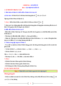 Các chuyên đề học tập môn Toán 7 phần Đại số