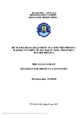 Tiểu luận MTCN_ Đánh giá Nhận thức Sinh viên về Rác thải Nhựa môn Môi trường và con người - Trường Đại học Văn Hiến.