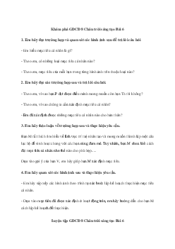 GDCD 8 Bài 6: Xác định mục tiêu cá nhân - Chân trời sáng tạo