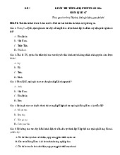 Đề thi thử tốt nghiệp THPT 2025 môn Lịch sử bám sát đề minh họa - Đề 7