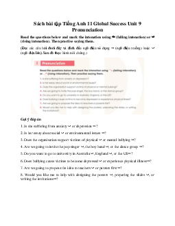 Giải Unit 9 Pronunciation | Sách bài tập Tiếng Anh 11 Global Success