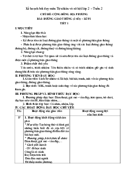 Giáo án Tự nhiên và xã hội 2 sách Chân trời sáng tạo (Cả năm)| Bài 10