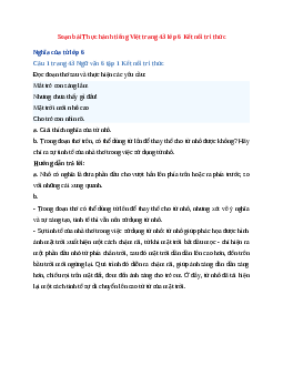 Soạn bài Thực hành tiếng Việt trang 43 | Ngữ Văn 6 Kết nối tri thức