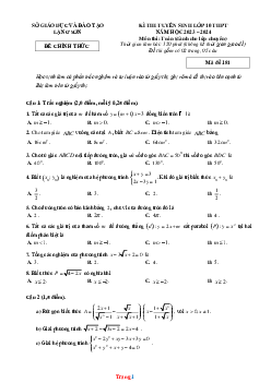 Đề thi tuyển sinh vào lớp 10 THPT năm học 2023-2024 môn toán chuyên Sở GD Lạng Sơn (có đáp án và lời giải chi tiết