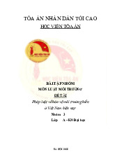 Đề cương môn Luật môi trường - Trường Đại học lao động -  xã hội