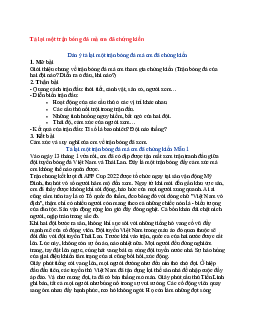 Văn mẫu lớp 6 Cánh diều bài Tả lại một trận bóng đá mà em đã chứng kiến