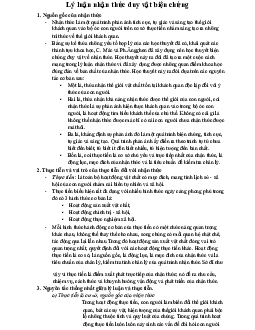 Lý luận nhận thức duy vật biện chứng học phần Triết học Mac-Lênin