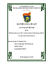 Tác động môi trường tự nhiên tới văn hóa Hưng Yên | Tiểu luận Cơ sở văn hóa Việt Nam