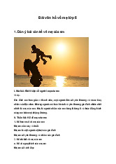 Top 13 Bài văn kể về mẹ hay nhất | Ngữ văn 6